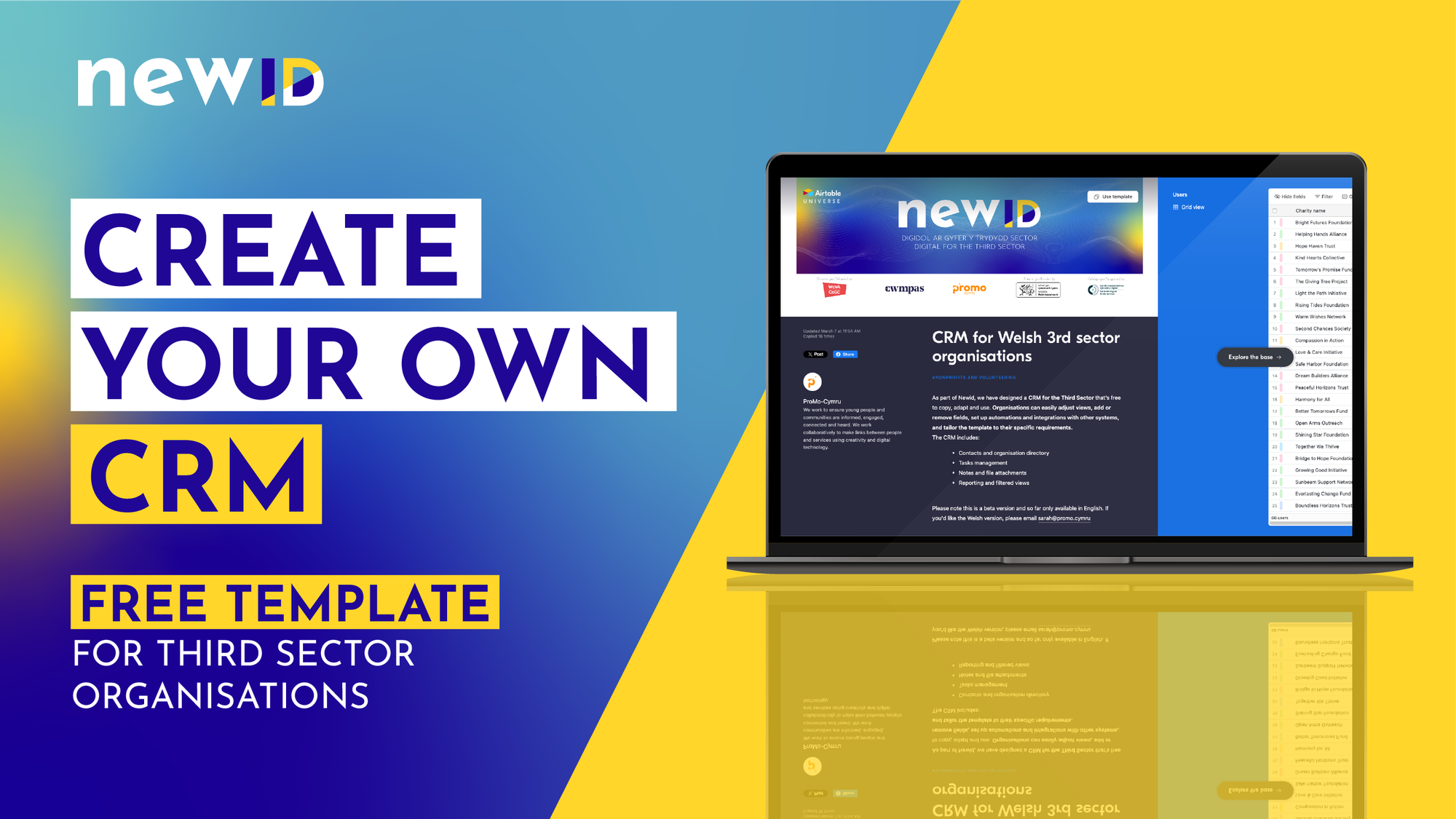 New customisable CRM template for Welsh 3rd sector organisations